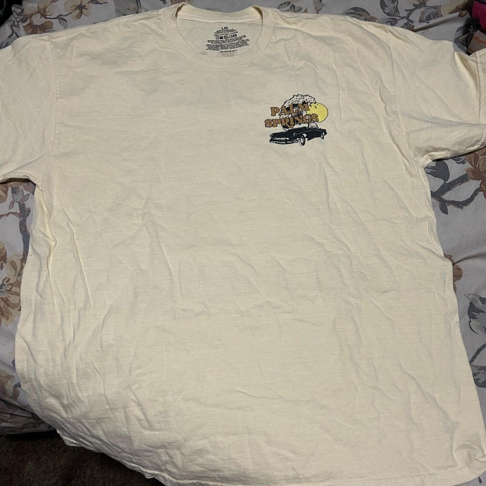Palm Springs Graphic Tee in Cream